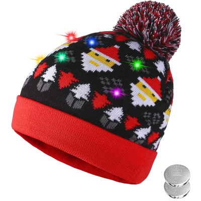 Skullies & Beanies LED Light Up Hat Beanie Knit Cap- Colorful LED Xmas Christmas Beanie - Style-02 - CT188IUD979 $8.17
