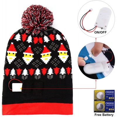 Skullies & Beanies LED Light Up Hat Beanie Knit Cap- Colorful LED Xmas Christmas Beanie - Style-02 - CT188IUD979 $8.17