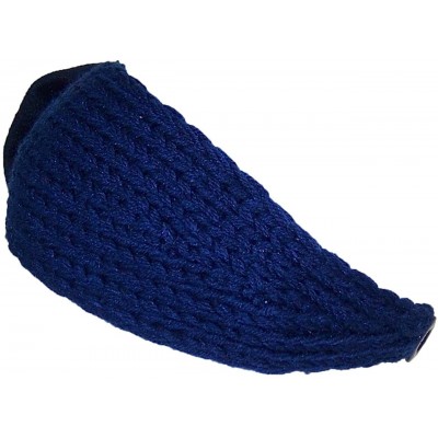 Cold Weather Headbands Womens Knit Headband W/Large Bow (One Size) - Navy - CD125Y2ELCN $9.16