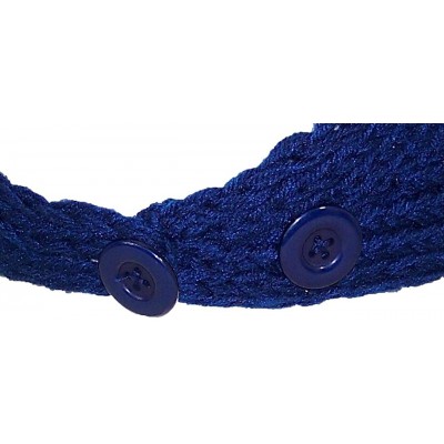 Cold Weather Headbands Womens Knit Headband W/Large Bow (One Size) - Navy - CD125Y2ELCN $9.16