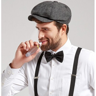 Newsboy Caps Newsboy Hat Cap for Men Women Gatsby Hat for Men 1920s Mens Gatsby Costume Accessories - Gray - C818H4960L5 $13.12