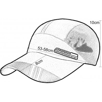 Baseball Caps Unisex Mesh Brim Tennis Cap Outside Sunscreen Quick Dry Adjustable Baseball Hat - C-black - CA17YZNZZQW $17.07