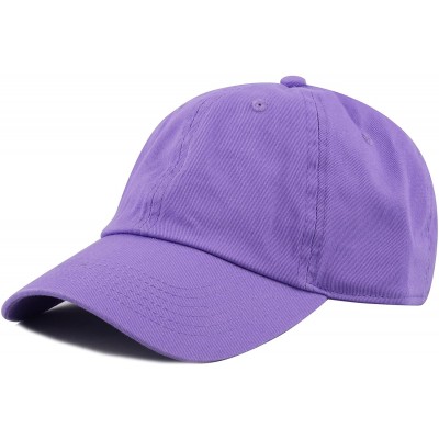 Baseball Caps Unisex Blank Washed Low Profile Cotton & Denim & Tie Dye Dad Hat Baseball Cap - Lavender - CR12FOR5IUH $8.29