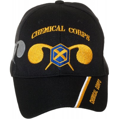 Baseball Caps Officially Licensed US Army Chemical Corps Embroidered Black Baseball Cap - C01802NYHG2 $17.68
