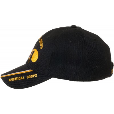 Baseball Caps Officially Licensed US Army Chemical Corps Embroidered Black Baseball Cap - C01802NYHG2 $17.68