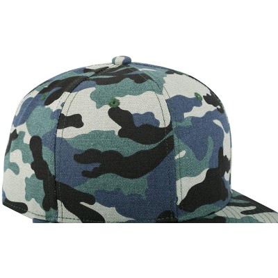 Baseball Caps Unisex Snapback Hats Adjustable USA Army Camouflage Flat Brim Baseball Cap - W180 - C818R8Q6HWA $13.36