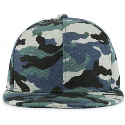 Baseball Caps Unisex Snapback Hats Adjustable USA Army Camouflage Flat Brim Baseball Cap - W180 - C818R8Q6HWA $13.36