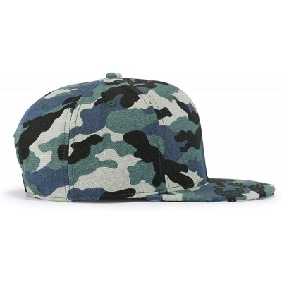 Baseball Caps Unisex Snapback Hats Adjustable USA Army Camouflage Flat Brim Baseball Cap - W180 - C818R8Q6HWA $13.36