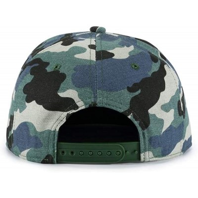 Baseball Caps Unisex Snapback Hats Adjustable USA Army Camouflage Flat Brim Baseball Cap - W180 - C818R8Q6HWA $13.36