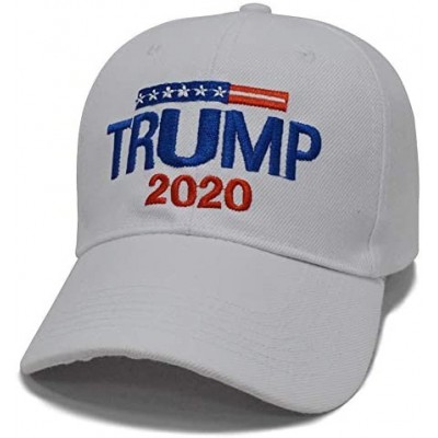 Baseball Caps Donald Trump 2020 Keep America Great Cap Adjustable Baseball Hat with USA Flag - Breathable Eyelets - C318OOWT7...