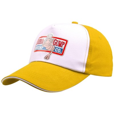 Baseball Caps Adult Gump Running Hat- Shrimp Mesh Baseball Trucker Cap- Cosplay Costumes - Yellow-2 - CG18D02TH7U $10.69