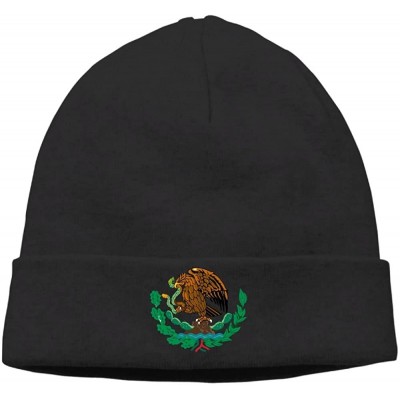 Skullies & Beanies Mens&Womens Mexico Flag Eagle Outdoor Daily Beanie Hat Skull Cap Black - Black - C9187R7KA9E $27.67