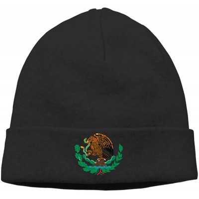 Skullies & Beanies Mens&Womens Mexico Flag Eagle Outdoor Daily Beanie Hat Skull Cap Black - Black - C9187R7KA9E $12.42