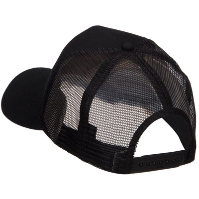 Baseball Caps US Paratrooper Patched Mesh Cap - Black - CH124YMKDB7 $19.80