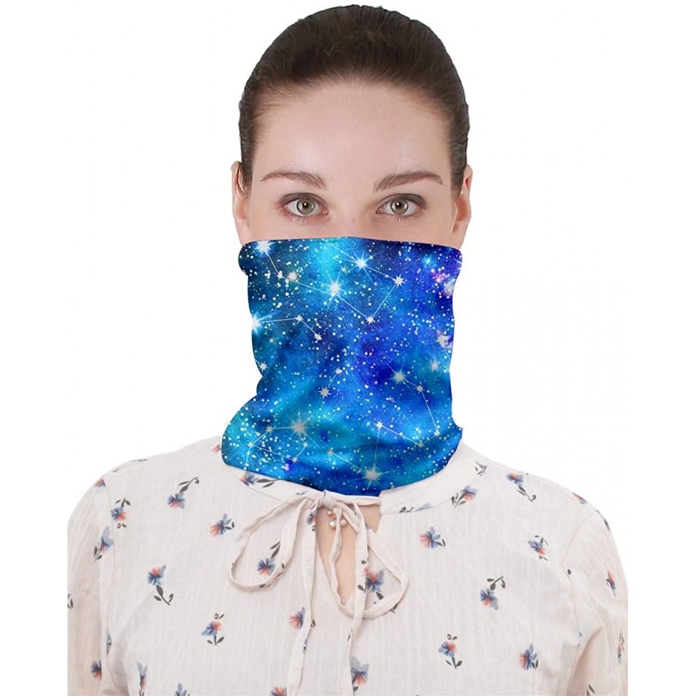 Headbands Womens Starry Night Sky Moon Stars Space Constellations Planets Mrs Frizzle Face Mask Bandanas Headbands - CN198SCH...