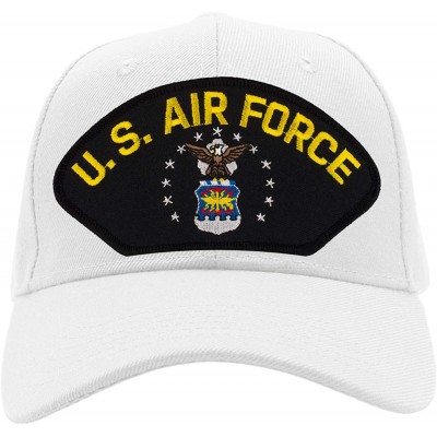 Baseball Caps US Air Force Hat/Ballcap Adjustable One Size Fits Most - White - CQ18QYCO2ZT $46.49