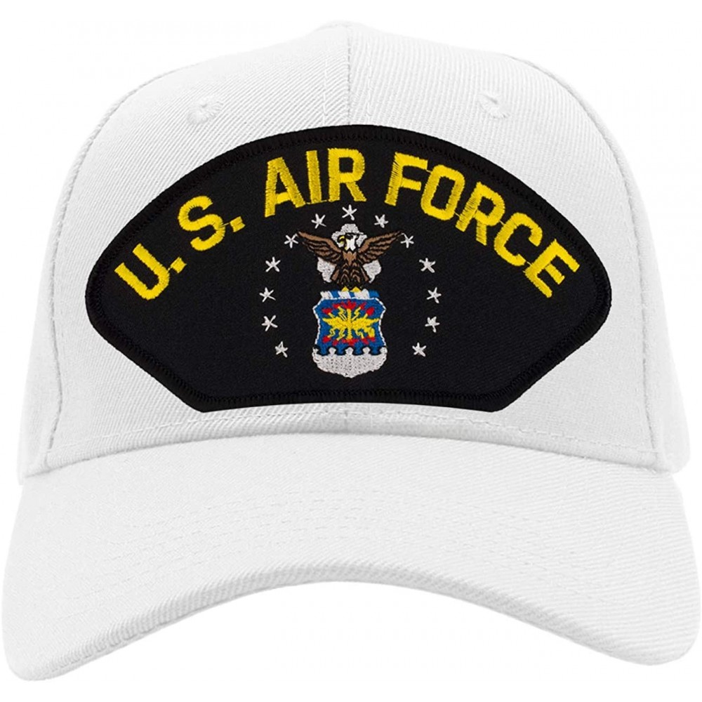 Baseball Caps US Air Force Hat/Ballcap Adjustable One Size Fits Most - White - CQ18QYCO2ZT $22.11