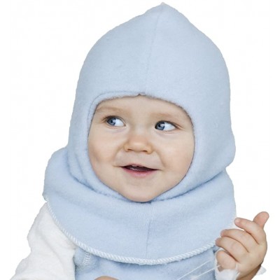 Balaclavas Certified-Organic Merino Balaclava- Double-Layer - Light Blue - C2124LRSLUF $42.09