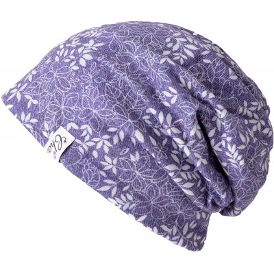 Skullies & Beanies Mens Slouchy Organic Cotton Beanie - Womens Oversized Hipster Baggy Chemo Hat - 11 Purple - C81827OY7C7 $2...