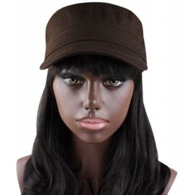 Baseball Caps Fashion Summer Adjustable Army Cadet Military Cap - Coffee - CQ11ZQ29627 $8.47