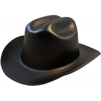 Cowboy Hats Western Cowboy Hard Hat with Ratchet Suspension - Black - Black - CM12EULF3ZX $76.69