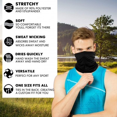 Balaclavas Sunscreen Breathable Bandana Cycling - Black - CR1983RDCN8 $23.04