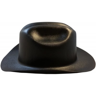 Cowboy Hats Western Cowboy Hard Hat with Ratchet Suspension - Black - Black - CM12EULF3ZX $28.53