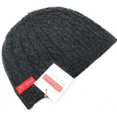 Skullies & Beanies Mongolian Cashmere Wool Beanie Hat JD Love Women's Mongolian Luxurious 9"X 7.5" Grey - C011HI1A6VD $20.96