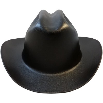 Cowboy Hats Western Cowboy Hard Hat with Ratchet Suspension - Black - Black - CM12EULF3ZX $28.53