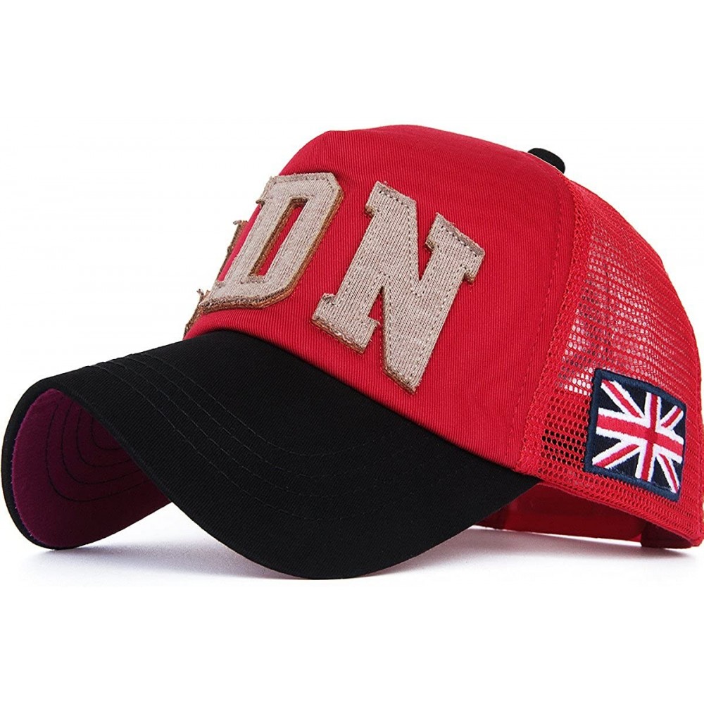 Baseball Caps Mesh Back Baseball Cap Trucker Hat 3D Embroidered Patch - Color8-1 - C011YPYM2EV $13.36