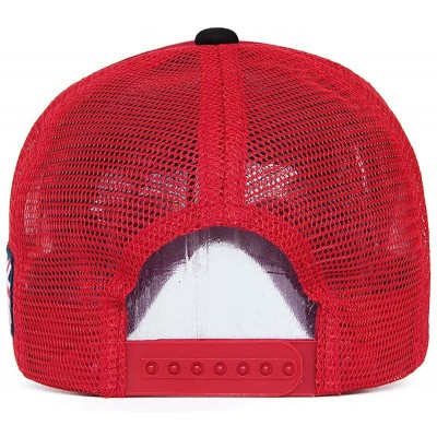 Baseball Caps Mesh Back Baseball Cap Trucker Hat 3D Embroidered Patch - Color8-1 - C011YPYM2EV $13.36