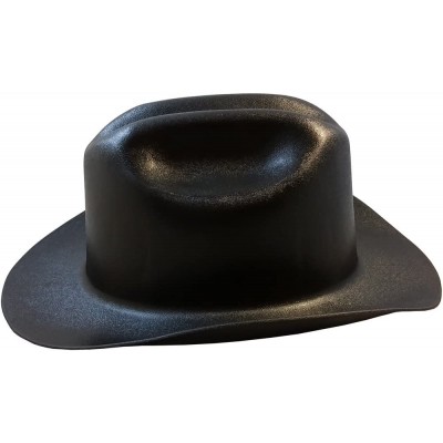 Cowboy Hats Western Cowboy Hard Hat with Ratchet Suspension - Black - Black - CM12EULF3ZX $28.53