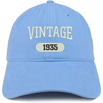 Baseball Caps Vintage 1935 Embroidered 85th Birthday Relaxed Fitting Cotton Cap - Carolina Blue - CZ180ZMLL87 $34.35