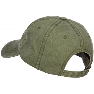 Baseball Caps Army Veteran Letters Embroidered Washed Cap - Olive - C218633O3DA $22.16