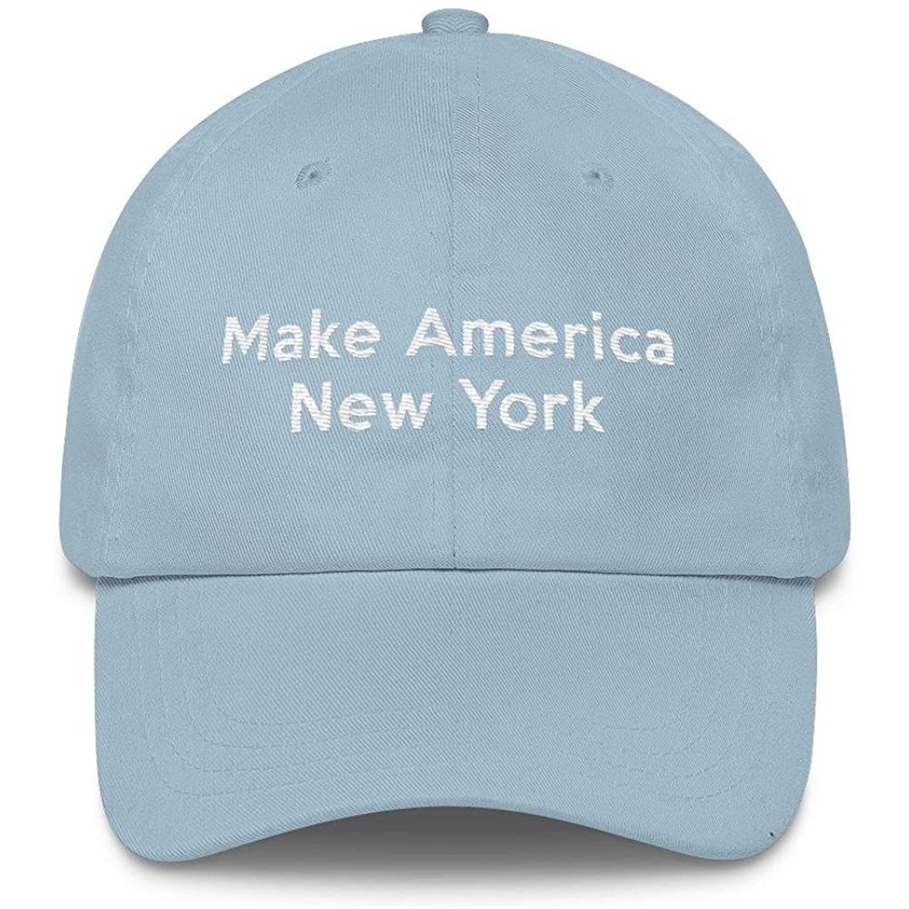 Baseball Caps Make America New York Baseball cap - Light Blue - C8186TQOYH9 $33.31
