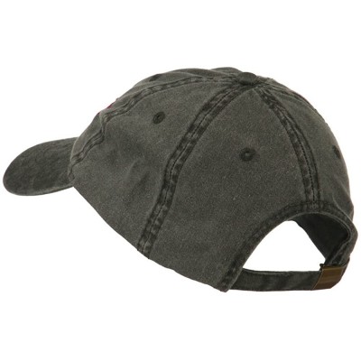 Baseball Caps Wording of Pawpaw Embroidered Washed Cap - Black - CA11KNJDWJV $25.16