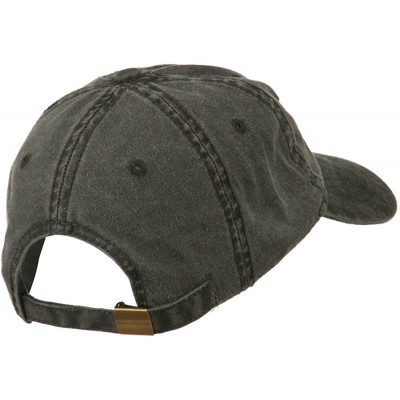 Baseball Caps Wording of Pawpaw Embroidered Washed Cap - Black - CA11KNJDWJV $25.16