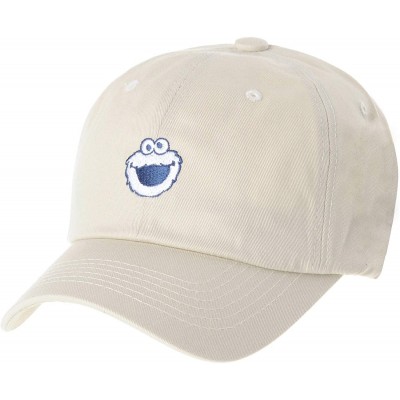 Baseball Caps The Sesame Street Cookie Monster Embroidery Ball Cap HL1656 - Beige - C9182EK6DWC $33.08