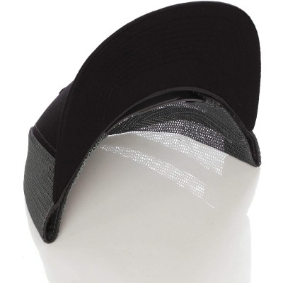 Baseball Caps Structured Trucker Mesh Hat Custom Colors Letter A Initial Baseball Mid Profile - Black Charcoal White Navy - C...
