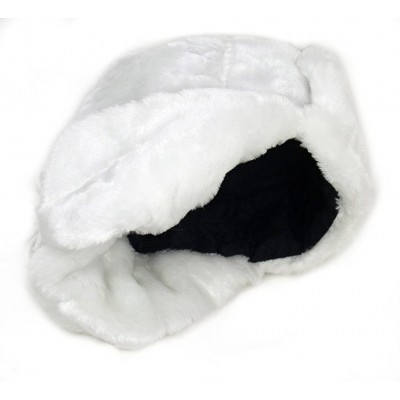Skullies & Beanies Russian Fur Hat Ushanka Military WHITE XL (62) Imperial Eagle Chrest Badge - CI11FWLHK61 $49.85