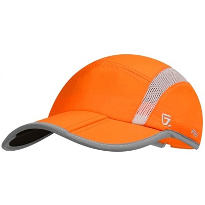 Baseball Caps Reflective Quick Dry Lightweight Breathable Soft Outdoor Sports Cap - Orange - C91829U78KK $11.15