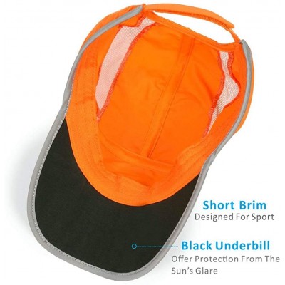 Baseball Caps Reflective Quick Dry Lightweight Breathable Soft Outdoor Sports Cap - Orange - C91829U78KK $11.15