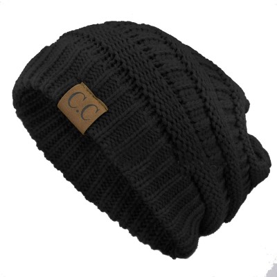 Skullies & Beanies Bubble Knit Slouchy Baggy Beanie Oversize Winter Hat Ski Slouchy Cap Skull Women - CY11RZFDYN5 $30.63