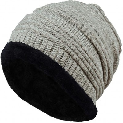 Skullies & Beanies Cable Knit Beanie - Thick- Soft & Warm Chunky Beanie Hats for Women & Men - CN188SZLLEQ $22.28