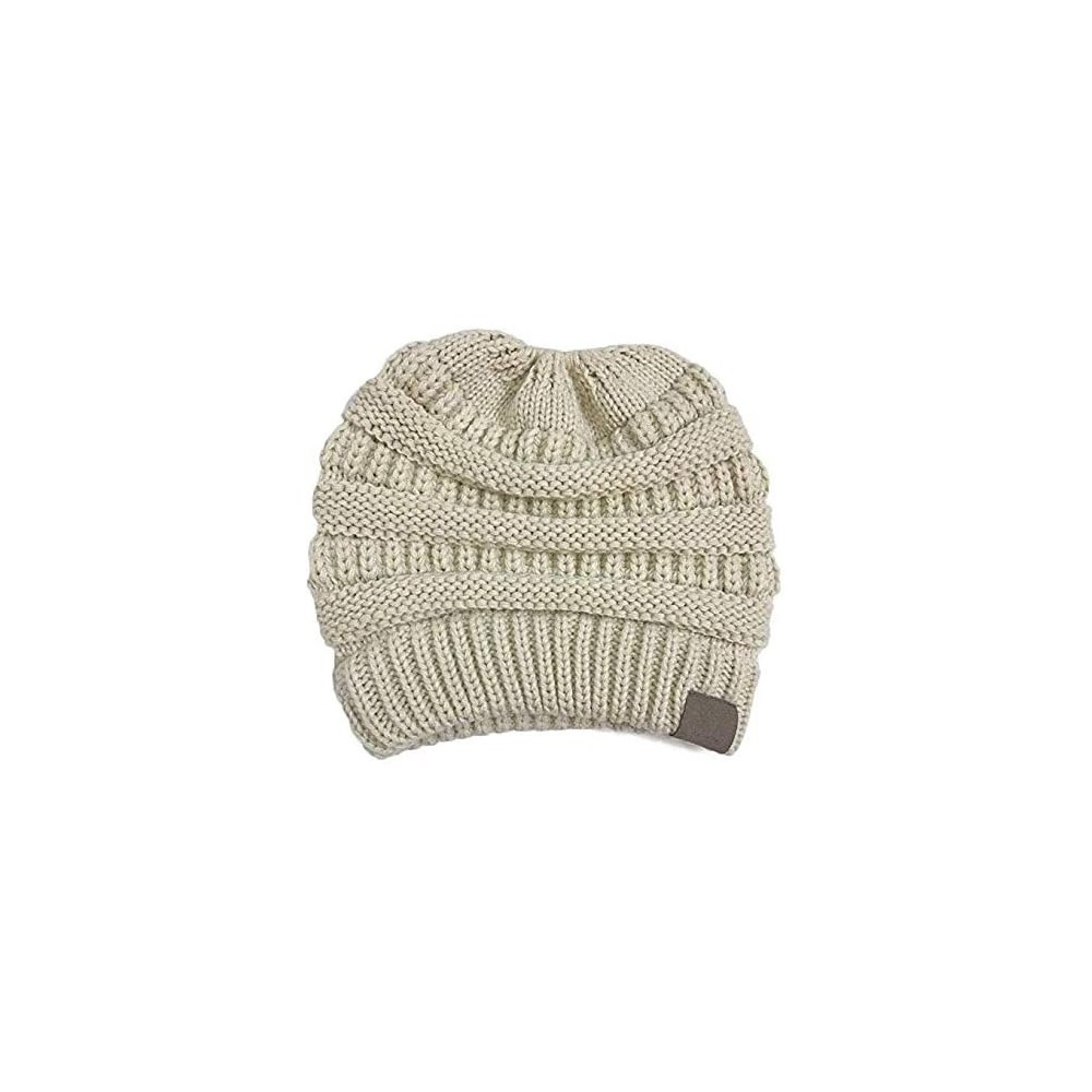 Skullies & Beanies Women Fashion Casual Crochet Knit Hats Skullies Beanie Hat Winter Warm Cap Skullies & Beanies - Beige - CZ...
