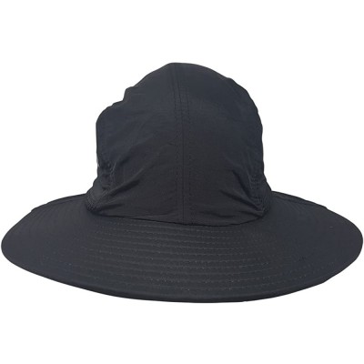Sun Hats 4 Panel Large Bill Flap Hat - New Black - CB185KZYAMO $11.82