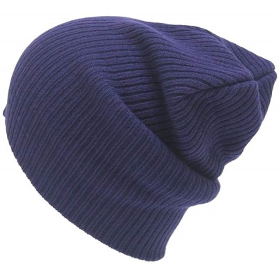 Balaclavas Fashion Men Women Beanie Knit Ski Cap Hip-Hop Winter Warm Unisex Wool Hat - Navy - C918I6D670K $7.16