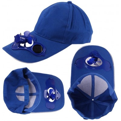Sun Hats 2018 New Camping Hiking Peaked Cap with Solar Powered Fan Baseball Hat Cooling Fan Cap - D - CD18G7K34AX $17.07