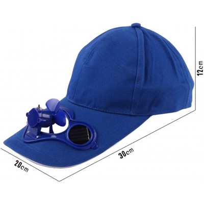 Sun Hats 2018 New Camping Hiking Peaked Cap with Solar Powered Fan Baseball Hat Cooling Fan Cap - D - CD18G7K34AX $17.07