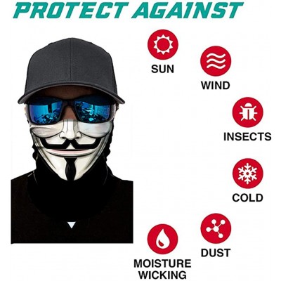 Balaclavas 3D Face Mask Seamless Bandana Unisex Headscarf UV Protection Scarf - White 1 - C6199A2729Q $9.20